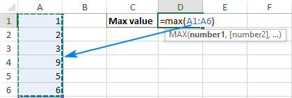 Excel Function MAX