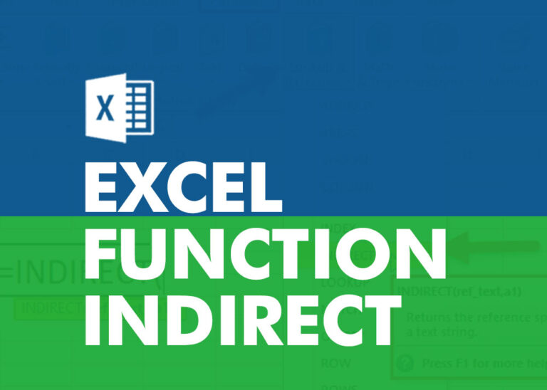 EXCEL FUNCTION – INDIRECT