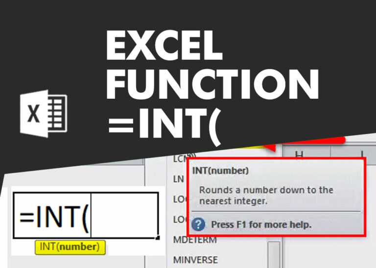 EXCEL FUNCTION – INT