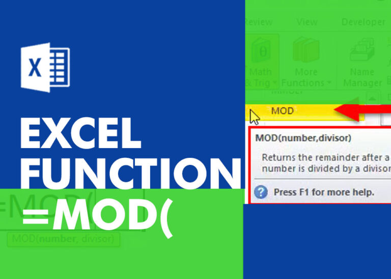 EXCEL FUNCTION – MOD