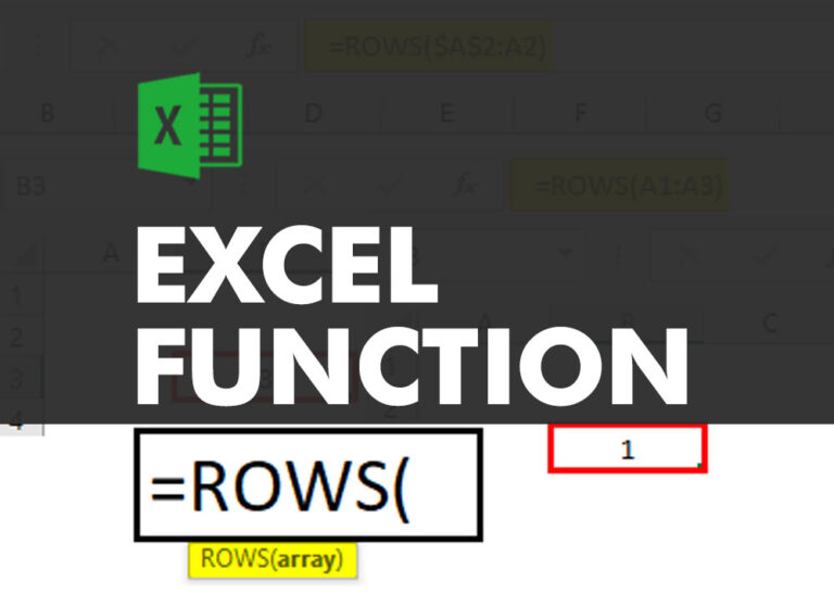 EXCEL FUNCTION – ROWS