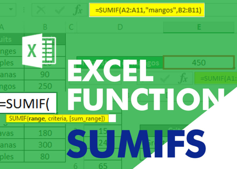 EXCEL FUNCTION – SUMIFS