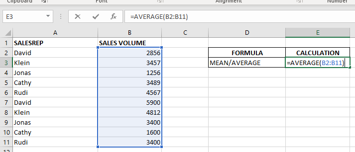 AVERAGE Function