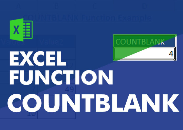 EXCEL FUNCTION – COUNTBLANK