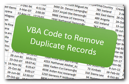 VBA Code to Remove Duplicate Rows