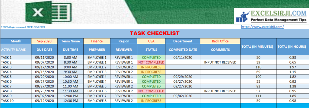 time management tools and tracker