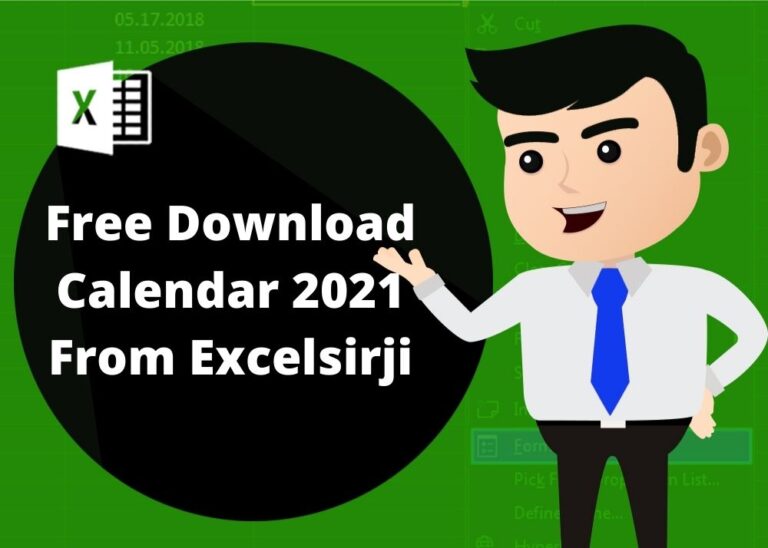 Excel Calendar 2021