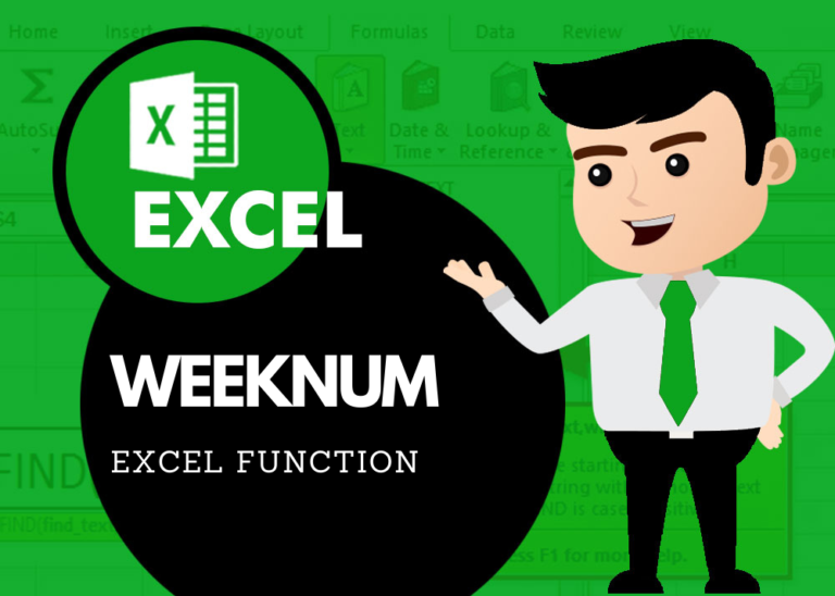 How to get Week number Excel Function