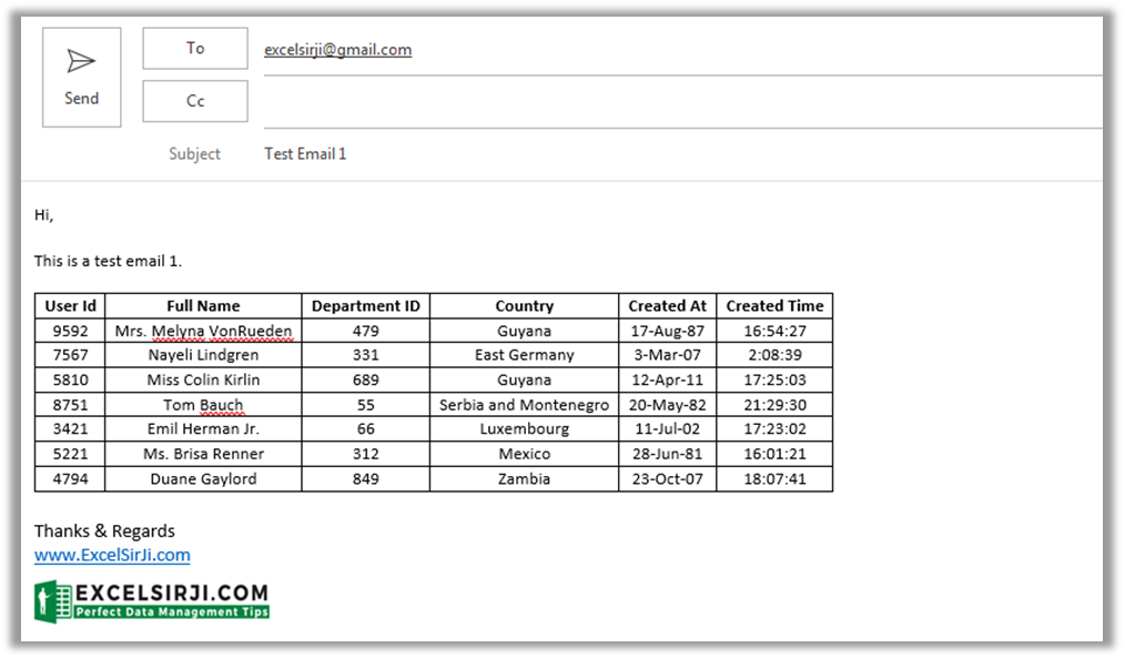 Outlook Bulk Email Tool