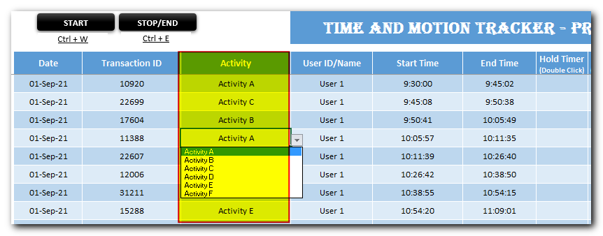 Time and Motion Professional Tracker 1 Time and Motion
