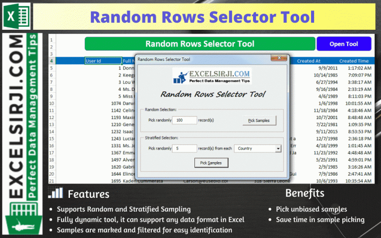 Random Rows Selector Tool – Unprotected Version