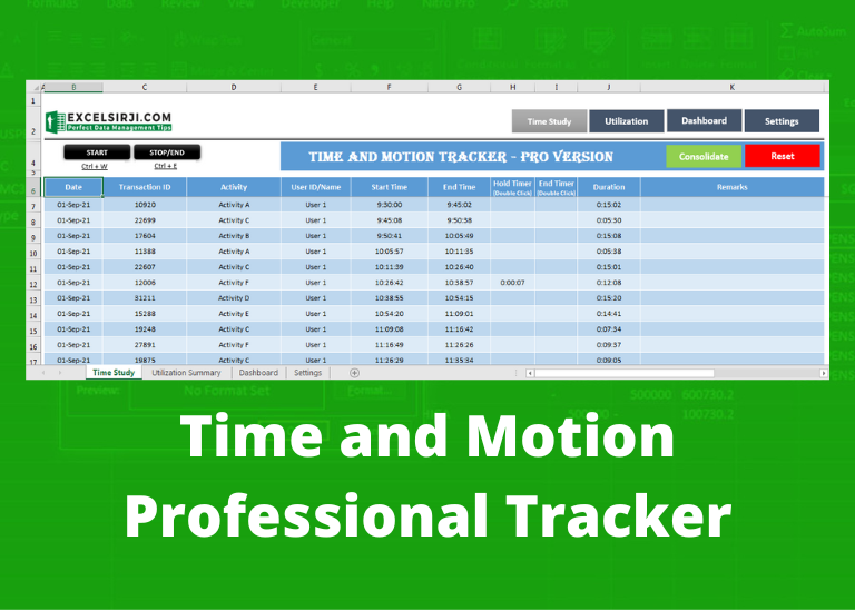 Time and Motion Professional Tracker