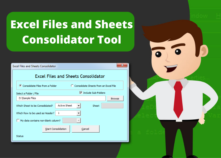 Excel Files and Sheets Data Consolidation