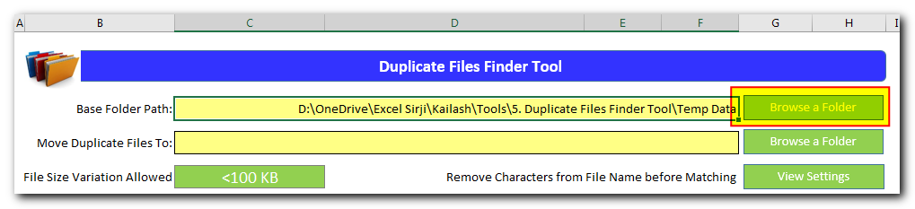 Duplidate Files Finder Tool