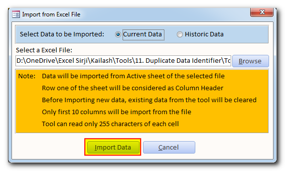 Duplicate Data Identifier