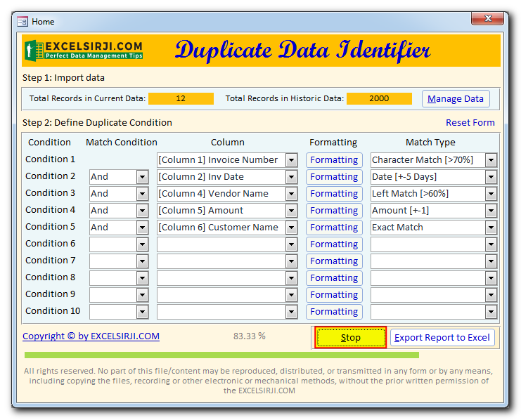 Duplicate Data Identifier