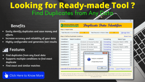 Duplicate Data Identifier