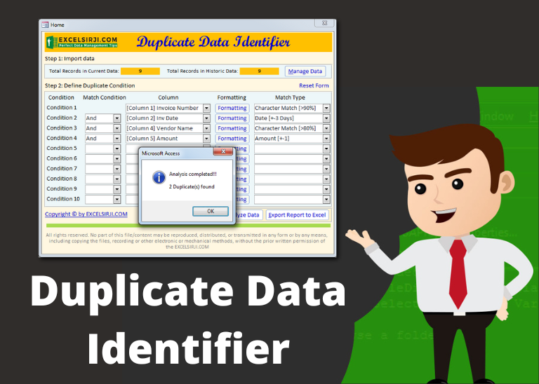 Duplicate Data Identifier Tool