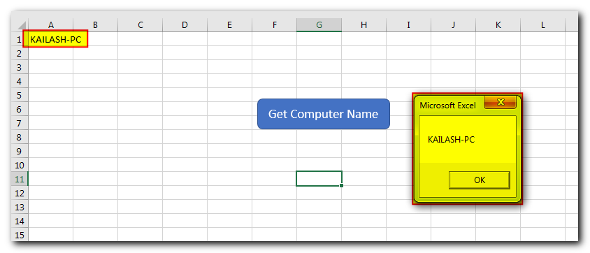 VBA Code to Get Computer Name