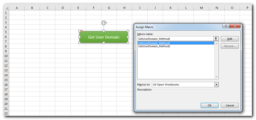 VBA Code to Get User Domain Name