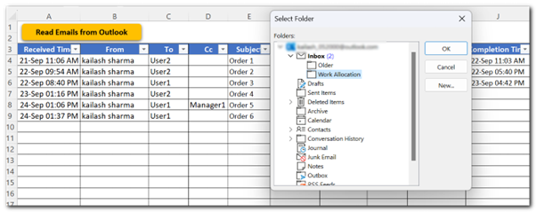 Streamlining Work Allocation with an Outlook-Based Excel Tool