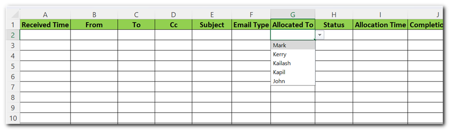 Streamlining Work Allocation with an Outlook-Based Excel Tool