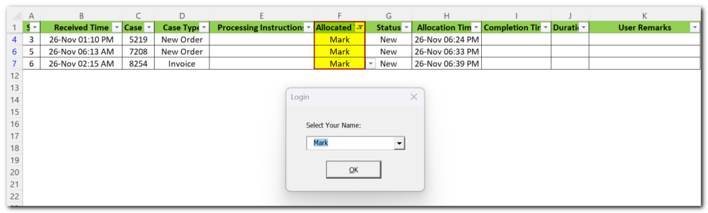 Efficient Work Allocation in Excel