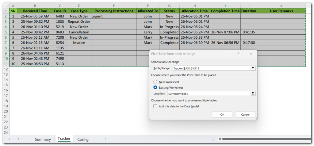 Efficient Work Allocation in Excel