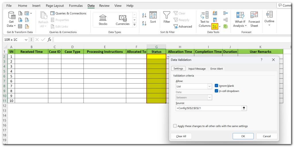 Efficient Work Allocation in Excel