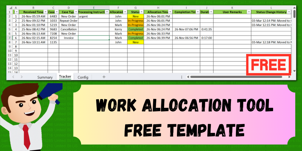 Work Allocation Tool Free Template