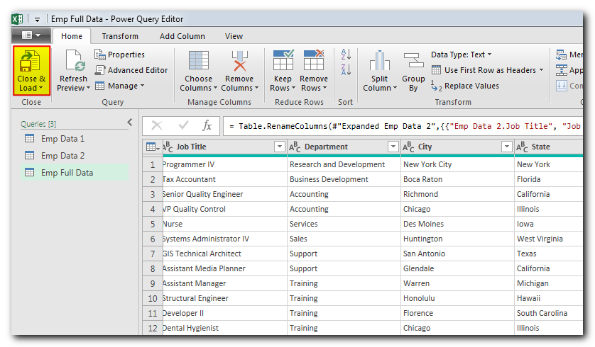 Join Multiple Excel Tables with Power Query