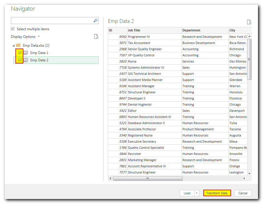 Join Multiple Excel Tables with Power Query