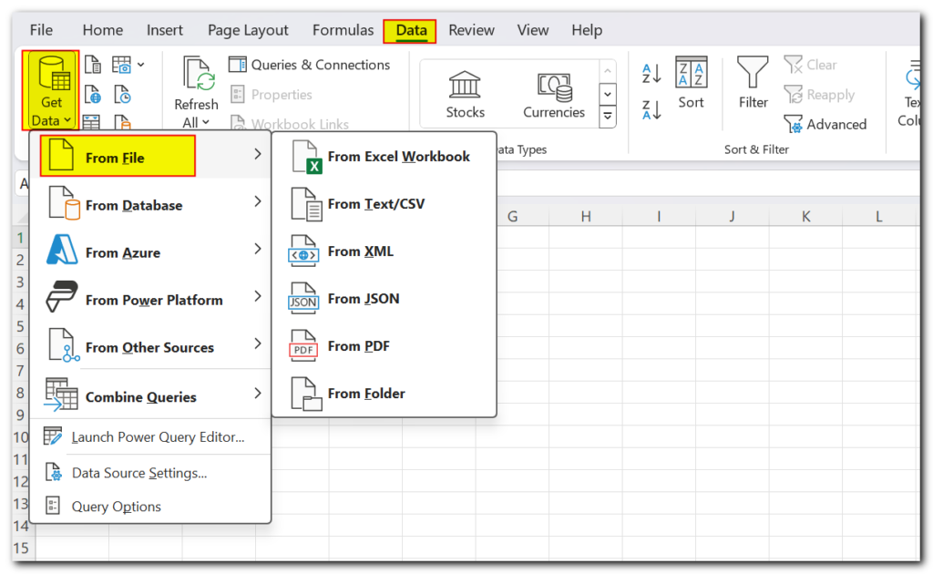 Get List of File Names using Power Query