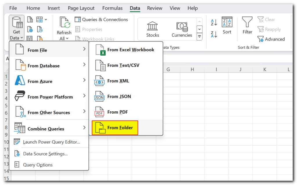 Get List of File Names using Power Query