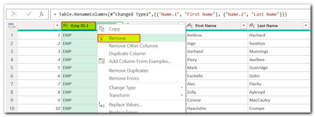 Split Data using Power Query