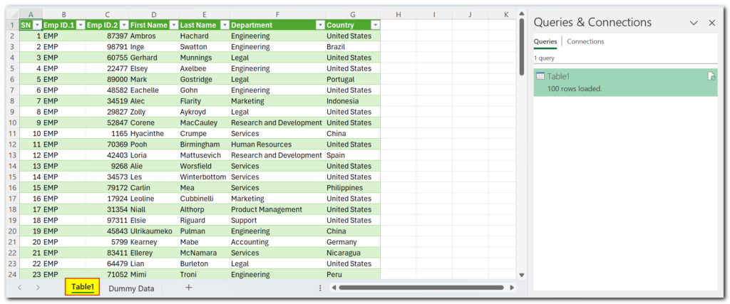 Split Data using Power Query