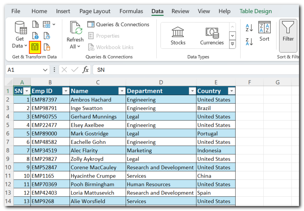 Split Data using Power Query