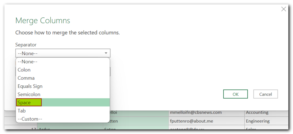 Merge Columns using Power Query