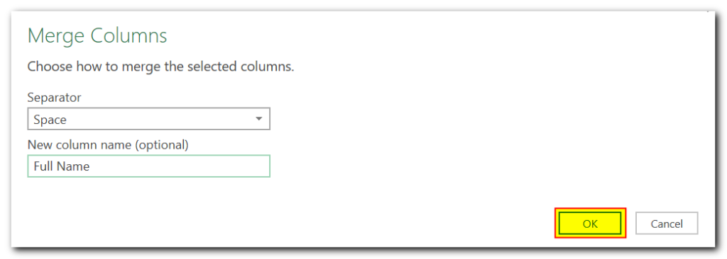 Merge Columns using Power Query