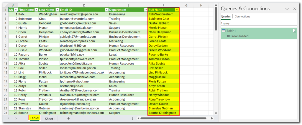 Merge Columns using Power Query