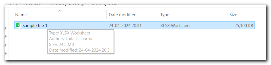 Reduce File Size in Excel