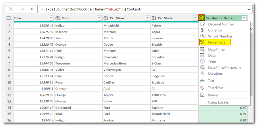 Filter Data in Power Query