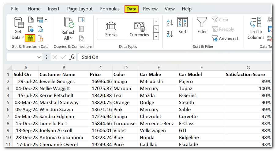 Filter Data in Power Query