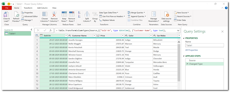 Filter Data in Power Query