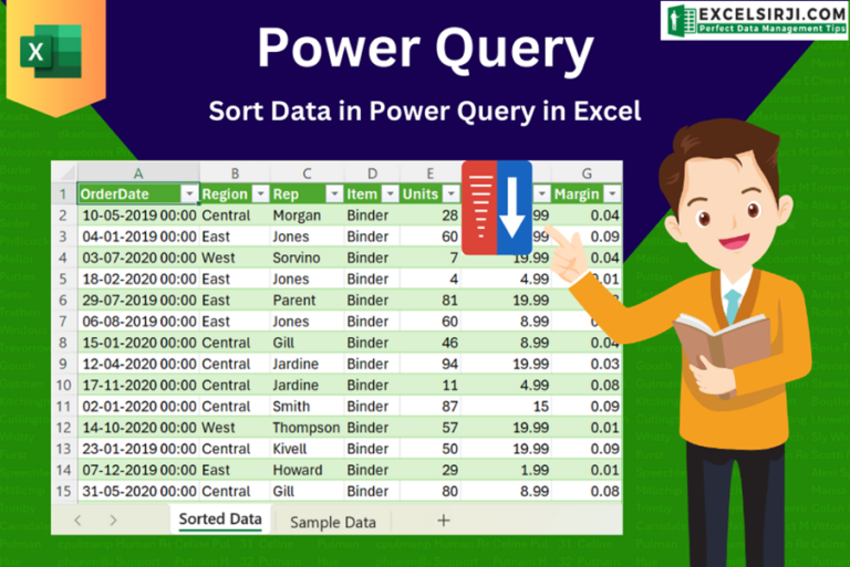 Sort Data in Power Query in Excel
