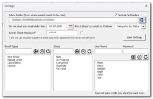 Outlook Work Allocation Tool