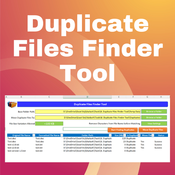 Duplicate Files Finder Tool