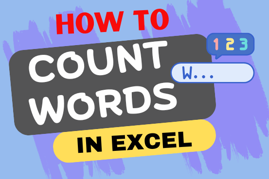 count words in excel