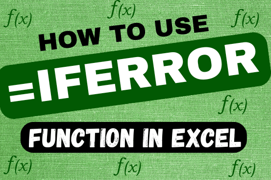 iferror function in excel