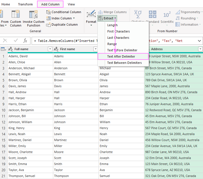 How to use Power Query in Excel – practical examples 9 Extract values into a new column